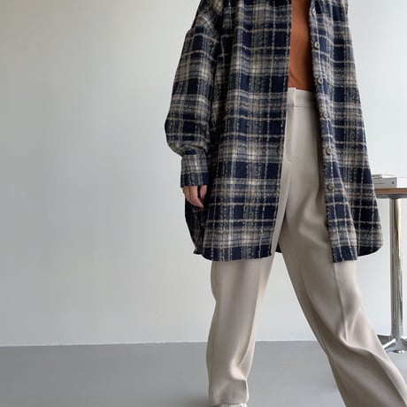 《予約販売》wool check shirt jacket_no0169