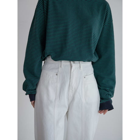 《予約販売》accent white jeans_nj0120