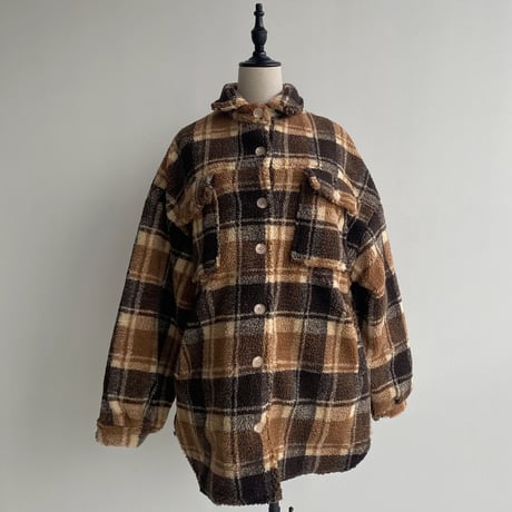 《予約販売》check boa jacket_no0170