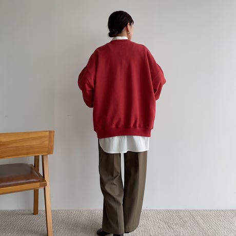 【nokcha original】buckle slacks pants/brown_np0668
