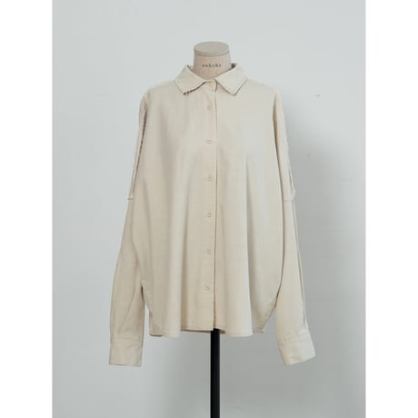 【 RESTOCK 】 - AUTHENTIC series - vintage like over washed shirt/écru_an0044