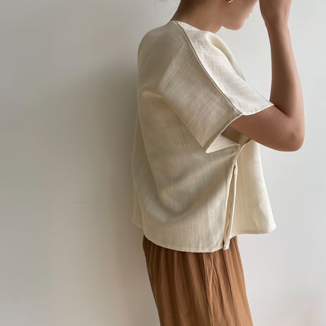 《予約販売》french minimal linen tops/2colors_nt1414