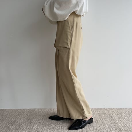 【nokcha original】2way pocket pants/beige_np0665