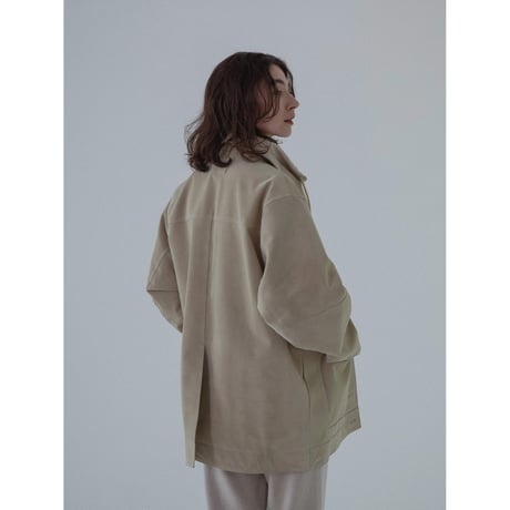 - AUTHENTIC series - real suède rich jacket/écru_an0014