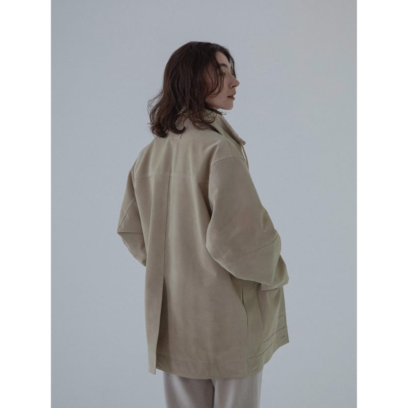 【nokcha】real suede rich jacket AUTHENTIC series - real suède rich jacket/écr