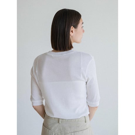 《予約販売》mid sleeve sheer tee/2colors_nt2565