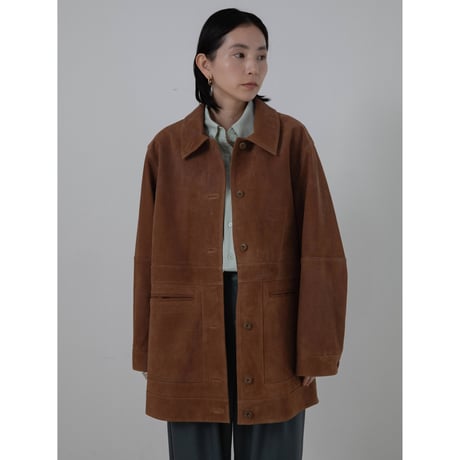 - AUTHENTIC series - real suède rich jacket/camel_an0037