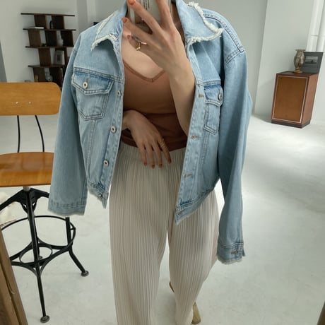 《予約販売》damage denim jacket/2colors_no0144