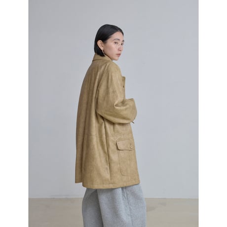 《予約販売》soft fake leather jacket/2colors_no0512