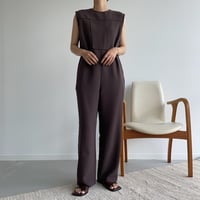 【nokcha original】quality lady jumpsuit/deep brown_np0423