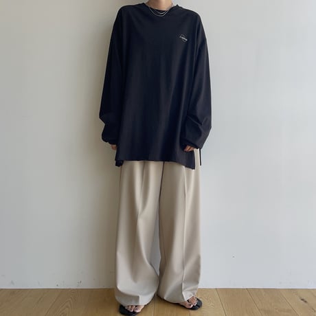 《予約販売》straight tuck wide pants/2colors_np0902