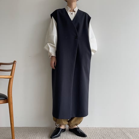 【nokcha original】2set mulch coat/navy_no0231