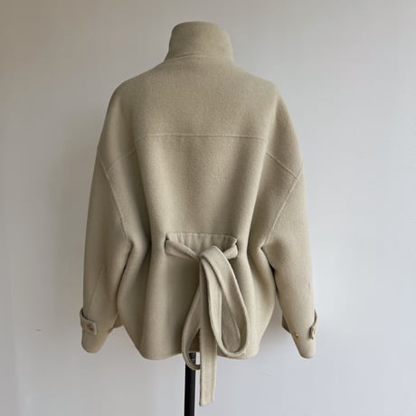 【nokcha original】HAND MADE 4way over half coat/beige_no0242