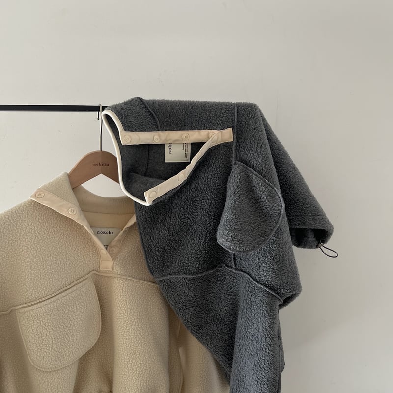 nokcha original】mannish minimal fleece/2colors