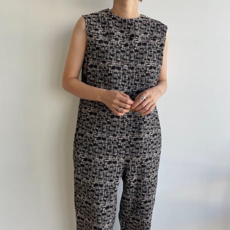 【nokcha original】jacquard all-in-one/black_np0639