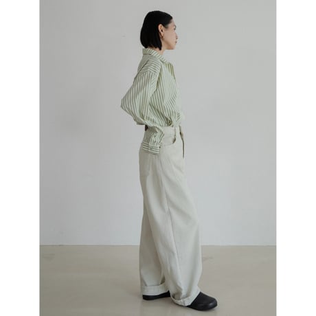 《予約販売》rich mannish oval pants/ ivory_np1073