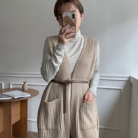 ✳︎予約販売✳︎ rib knit long vest_nt0129