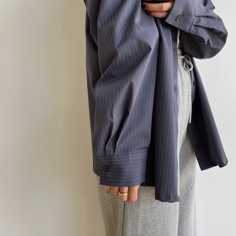 《予約販売》stripe mannish shirt/2colors_nb0127
