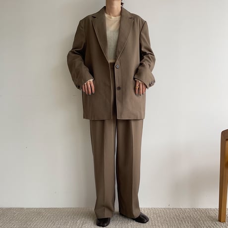 【nokcha original】buckle slacks pants/brown_np0668