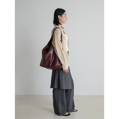 《予約販売》handsome leather like bag/2colors_na0733