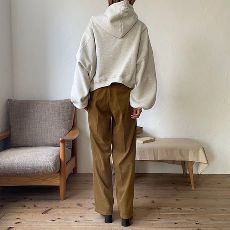 【nokcha original】label hood pullover/oatmeal_nt0724