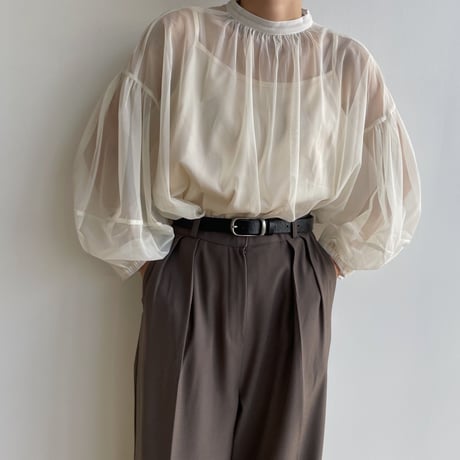 《予約販売》2set sheer blouse/2colors_nb0189