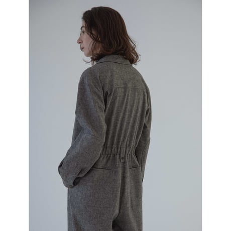 - AUTHENTIC series - classy jumpsuit/melange brown_an0024