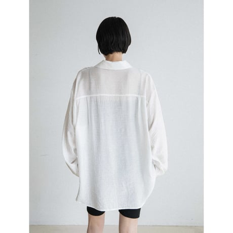 《予約販売》stripe sheer shirt/2colors_nb0368