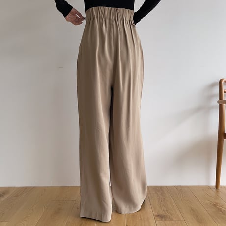 《予約販売》material tuck pants/2colors_np0676