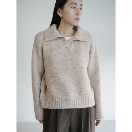 《予約販売》collar knit pullover/2colors_nt2464