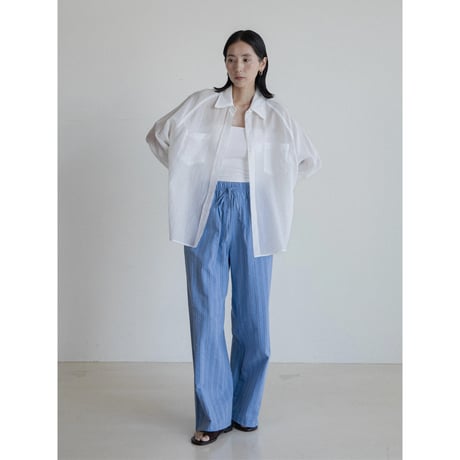 《予約販売》2way raglan sleeve sheer shirt/2colors_nb0319