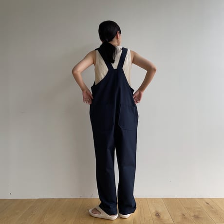 【nokcha original】material over all/navy_np0831