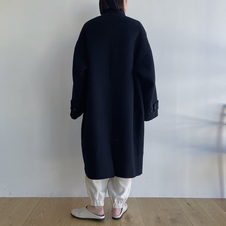 【nokcha original】HAND MADE oval coat/navy_no0304