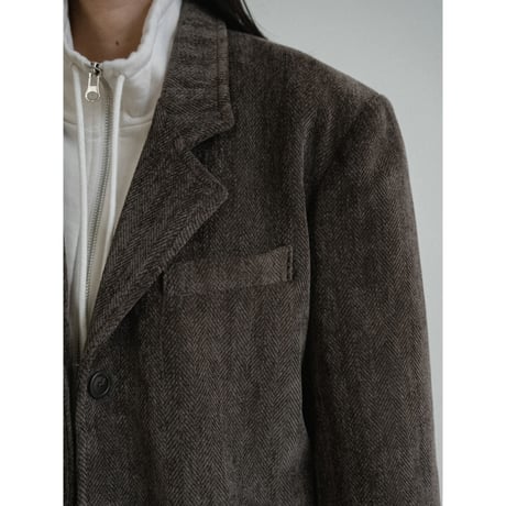《予約販売》herringbone velours jacket/2colors_no0478