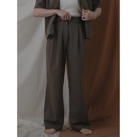 - AUTHENTIC series - material high pants/3colors_an0011