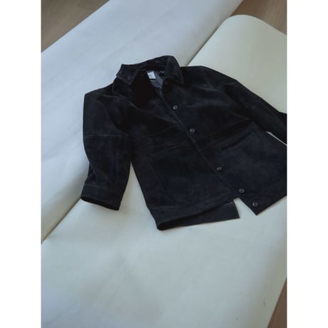 - AUTHENTIC series - real suède rich jacket/black_an0015