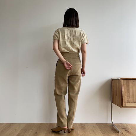 【nokcha original】material belt pants_np0550