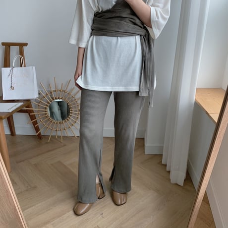 【NOKCHA original】bustier setup/khaki_nt0079