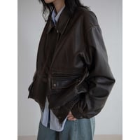 《予約販売》vintage like mannish fake leather jacket/2colors_no0424