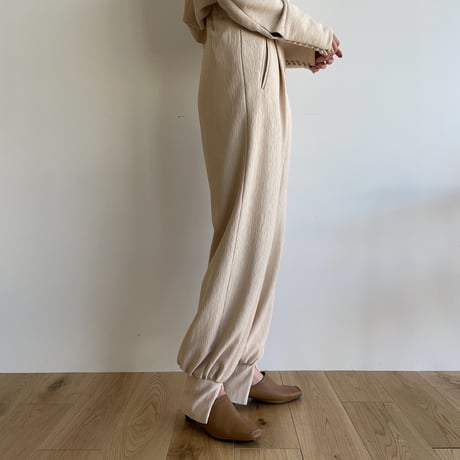 【nokcha original】jacquard slit hem pants_np0560