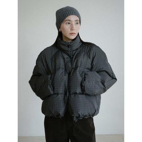 《予約販売》check raglan down jacket_no0482