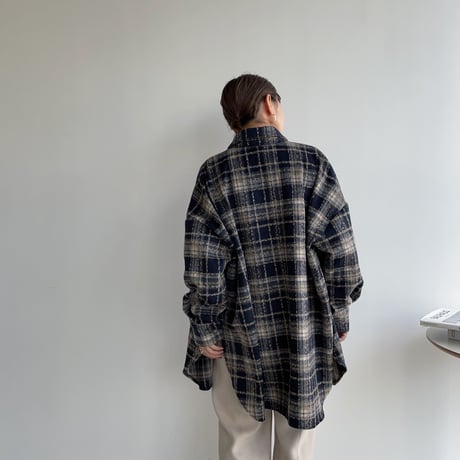 《予約販売》wool check shirt jacket_no0169