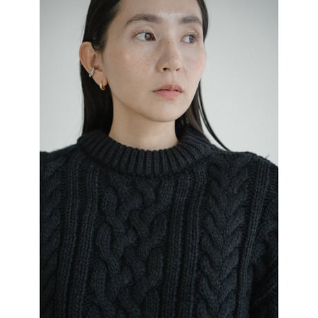 《予約販売》mannish cable knit pullover/2colors_nt2433