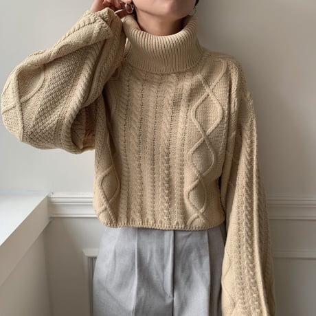 ✳︎予約販売✳︎minmal cable knit/2colors_nt0123