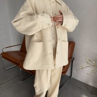 【nokcha original】twill over jacket/ivory_no0198
