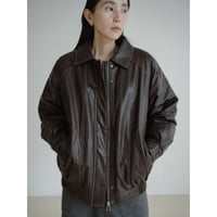 予約販売》quilting linner fake leather jacket/2colo
