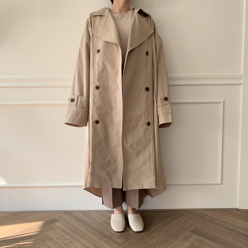NOKCHA original】over trench coat /light beige