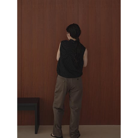 【NOKCHA original】minimal gather blouse/2colors_nb0245