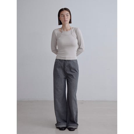 《予約販売》stripe soft jeans_nj0178