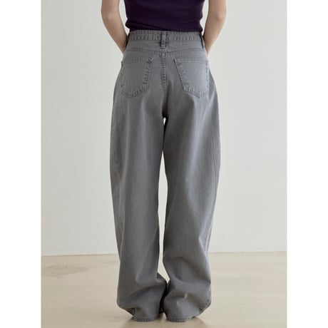 《予約販売》ashed oval black jeans_nj0185
